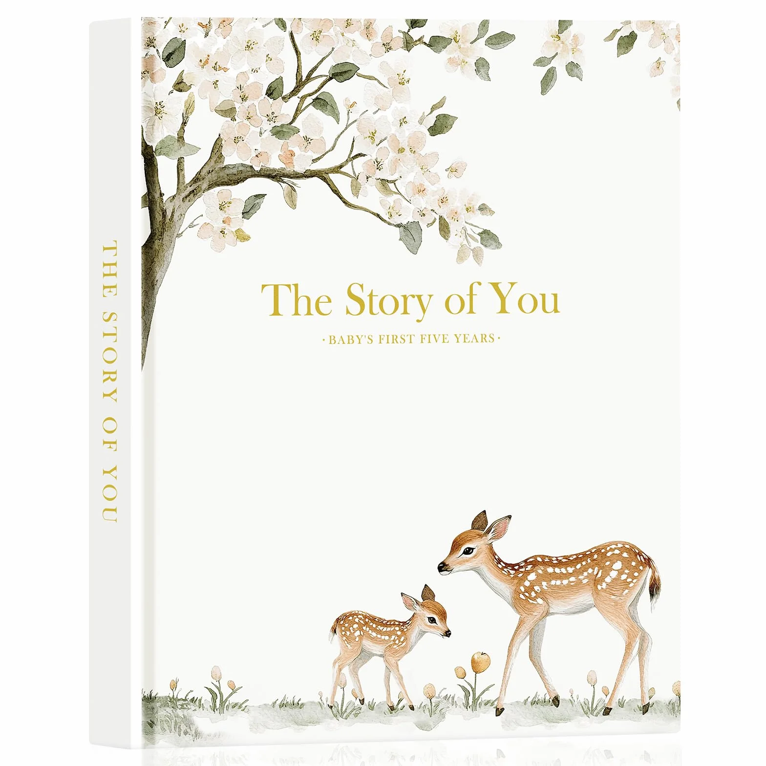 Lanpn Książka Urodzenia Dziewczynka Chłopiec - The Story of You, Album fotograficzny dla niemowląt od pierwszego roku do 5 lat, dziennik urodzenia Baby Book do wklejania zdjęć, pisanie prezent, 154