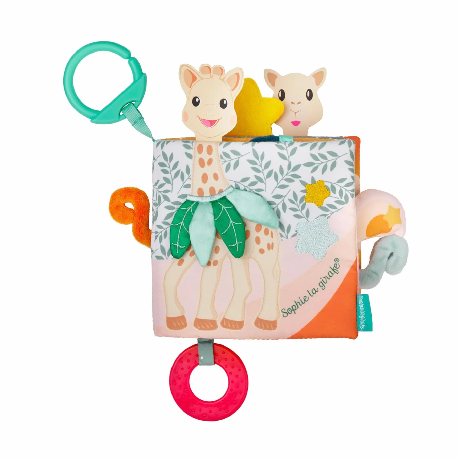 SOPHIE LA GIRAFE - Księga odkryć Sophie la Girafe - Gry Przebudzenia - 8 stron - Różne aktywności, tekstury, kolory - Dla dzieci od 3 miesiąca życia