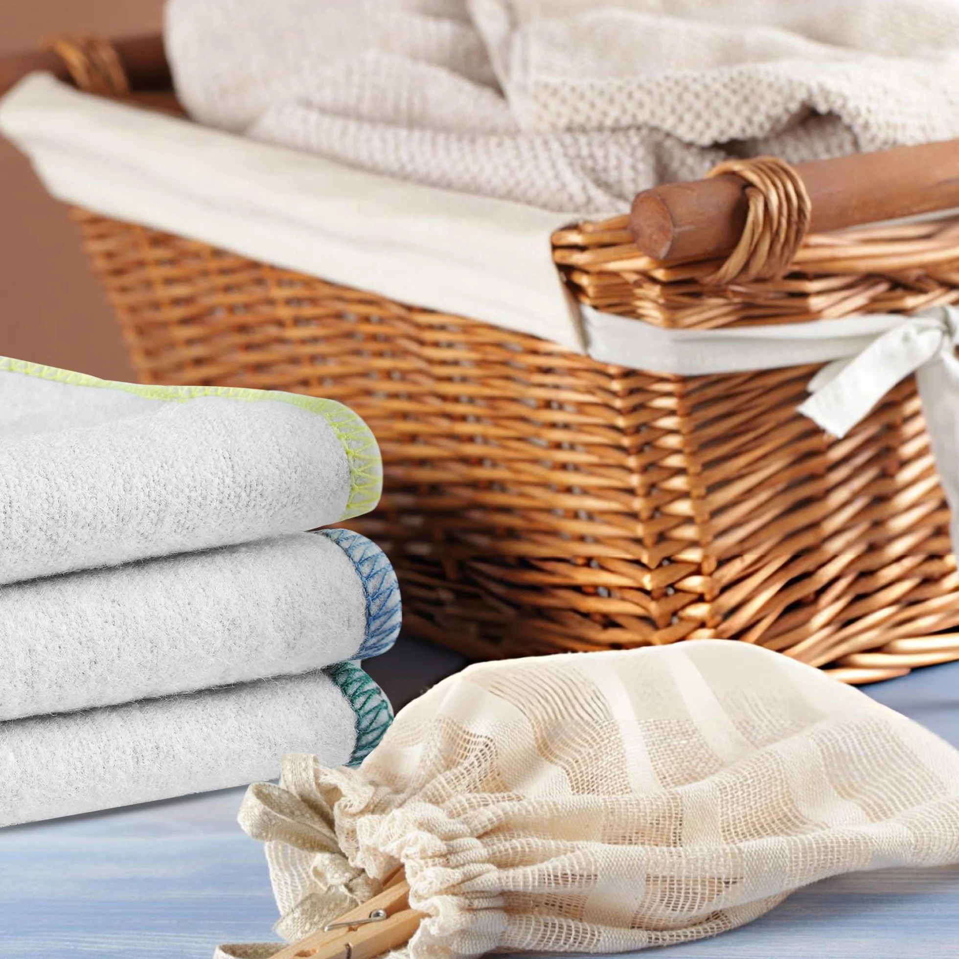 Szmatki flanelowe z bawełny organicznej – 15 sztuk 21 cm x 21 cm – wielokrotnego użytku jako zamiennik do wilgotnych chusteczek – małe, nadające się do prania mini ściereczki bawełniane