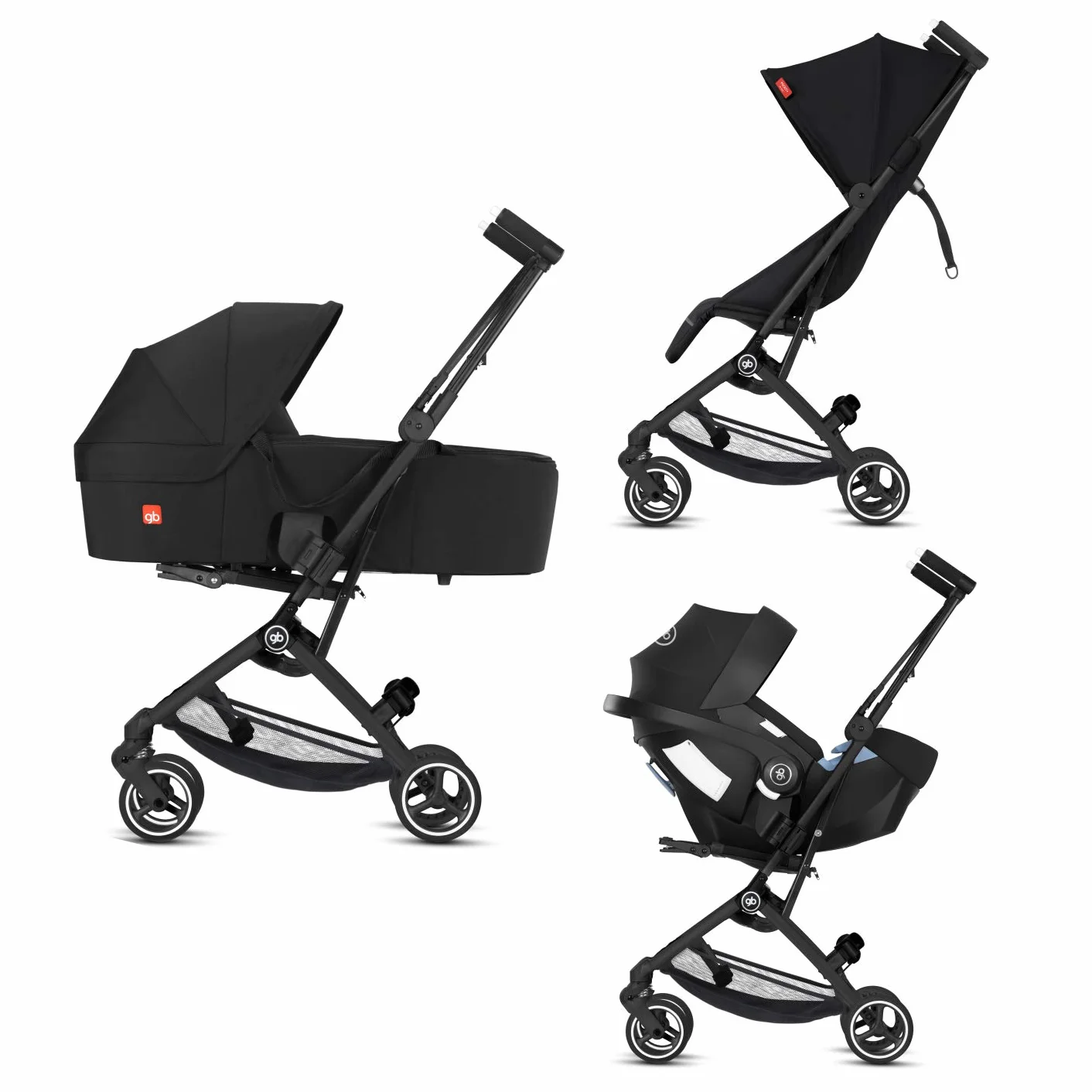 gb Cybex Brand Gold Wózek dziecięcy Pockit+ All-City, Ultra compact, Od 6 miesięcy do 22 kg(ok. 4 lata), Fashion Collection, Velvet Black